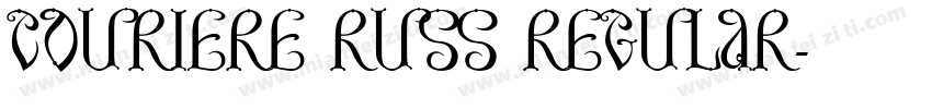 Couriere Russ Regular字体转换